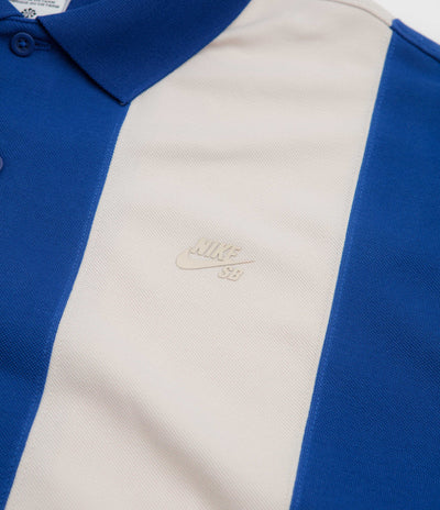 Nike SB Break Striped Polo Shirt - Light Orewood Brown / Old Royal / Light Orewood Brown