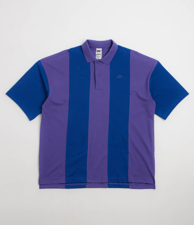Nike SB Break Striped Polo Shirt - Old Royal / Dark Iris / Old Royal