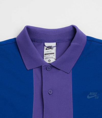 Nike SB Break Striped Polo Shirt - Old Royal / Dark Iris / Old Royal