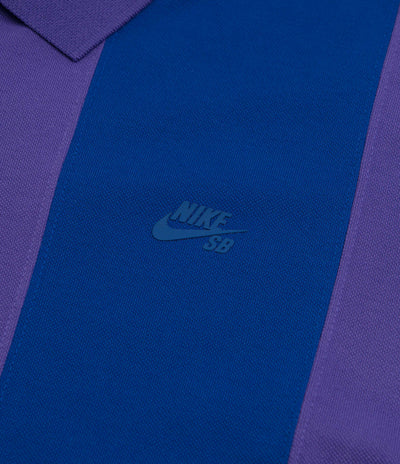 Nike SB Break Striped Polo Shirt - Old Royal / Dark Iris / Old Royal