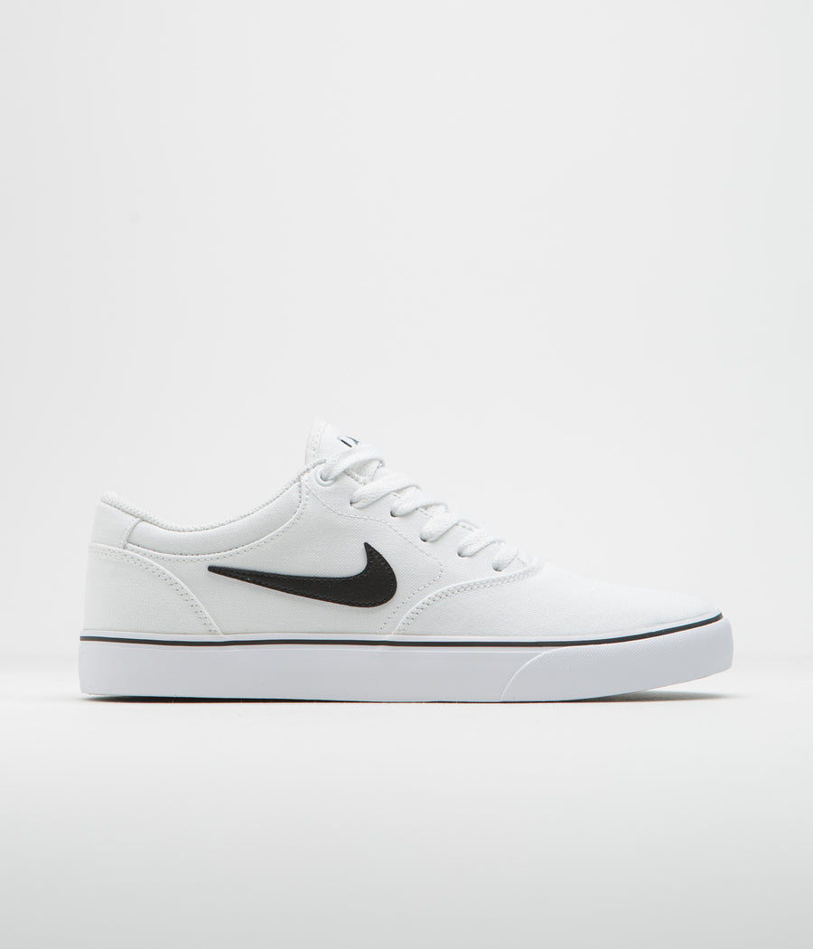 Nike SB Chron 2 Canvas Shoes - White / Black - White