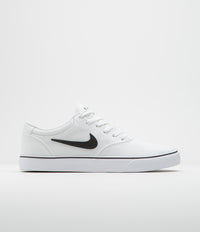Nike SB Chron 2 Canvas Shoes in White and Black and White