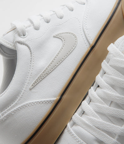 Nike SB Chron 2 Canvas Shoes - White / Light Bone - White - Gum Light Brown