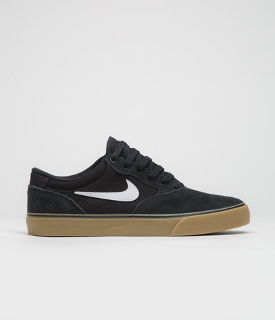 Nike SB Chron 2 Shoes - Black / White - Black - Gum Light Brown