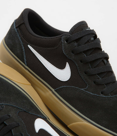 Nike SB Chron 2 Shoes - Black / White - Black - Gum Light Brown