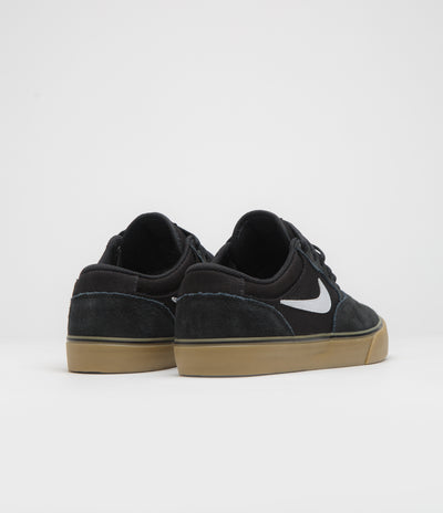 Nike SB Chron 2 Shoes - Black / White - Black - Gum Light Brown