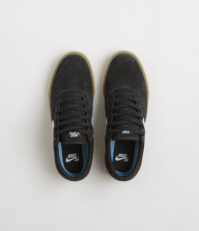 Nike SB Chron 2 Shoes - Black / White - Black - Gum Light Brown