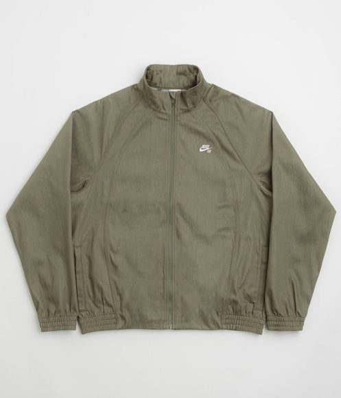 Nike SB Denim Track Jacket - Medium Olive / White