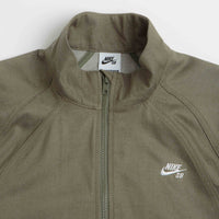 Nike SB Denim Track Jacket in Medium Olive and White thumbnail