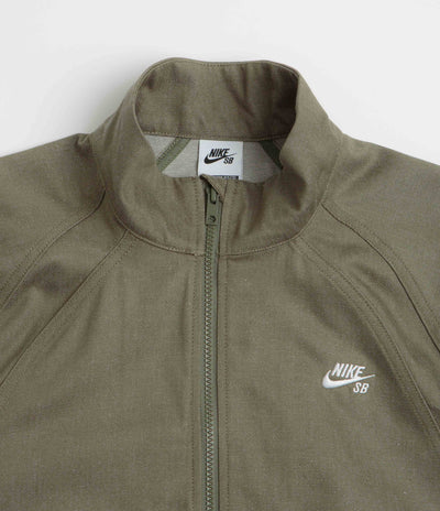 Nike SB Denim Track Jacket in Medium Olive and White