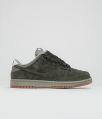 Nike SB Dunk Low Pro B Shoes in Sequoia and Sequoia and Light Army - White