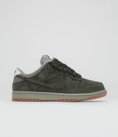 Nike SB Dunk Low Pro B Shoes - Sequoia / Sequoia - Light Army - White