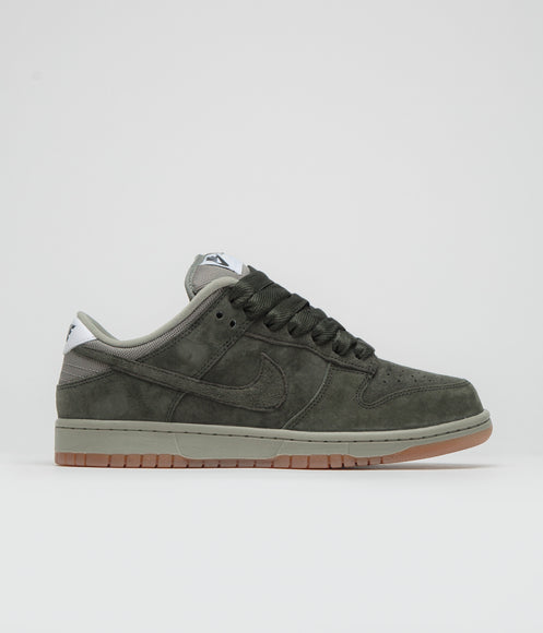 Nike SB Dunk Low Pro B Shoes - Sequoia / Sequoia - Light Army - White