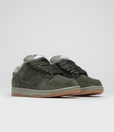 Nike SB Dunk Low Pro B Shoes - Sequoia / Sequoia - Light Army - White