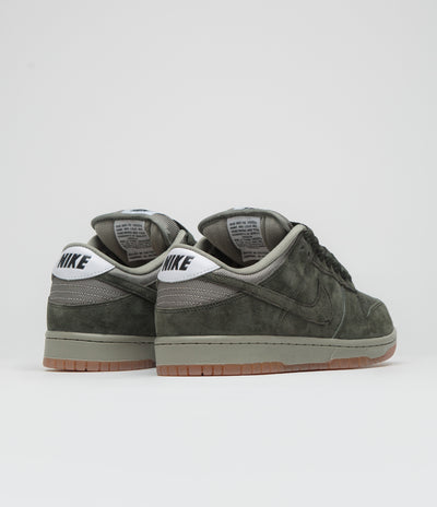 Nike SB Dunk Low Pro B Shoes - Sequoia / Sequoia - Light Army - White