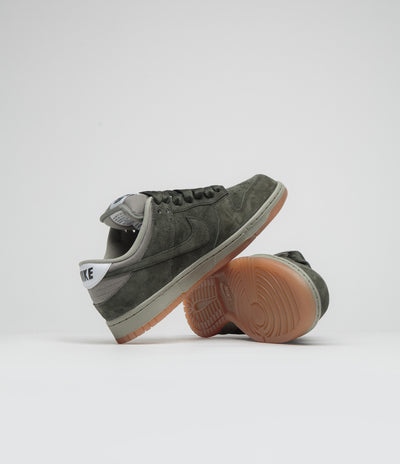 Nike SB Dunk Low Pro B Shoes - Sequoia / Sequoia - Light Army - White