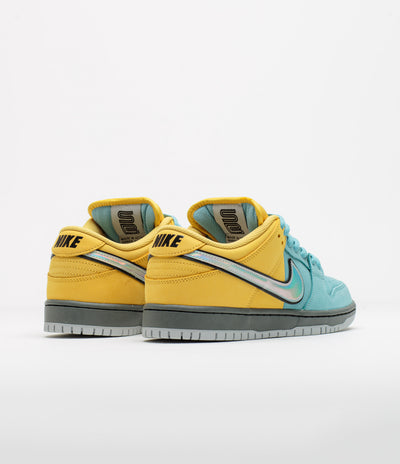 Nike SB Dunk Low Pro ‘Muni Fast' Shoes in Lightening and Wolf Grey and Denim Turquoise