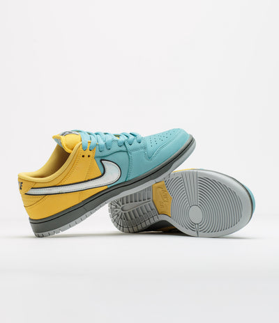 Nike SB Dunk Low Pro ‘Muni Fast' Shoes in Lightening and Wolf Grey and Denim Turquoise