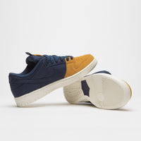 Nike SB Dunk Low Pro Premium Shoes - Midnight Navy / Midnight Navy - Desert Ochre thumbnail