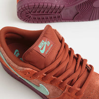 Nike SB Dunk Low Pro Premium Shoes - Mystic Red / Emerald Rise - Rugged Orange thumbnail