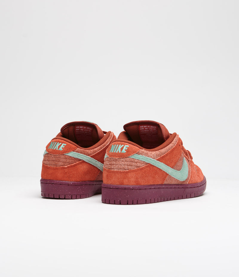 Nike SB Dunk Low Pro Premium Shoes - Mystic Red / Emerald Rise - Rugge ...