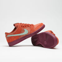 Nike SB Dunk Low Pro Premium Shoes - Mystic Red / Emerald Rise - Rugged Orange thumbnail
