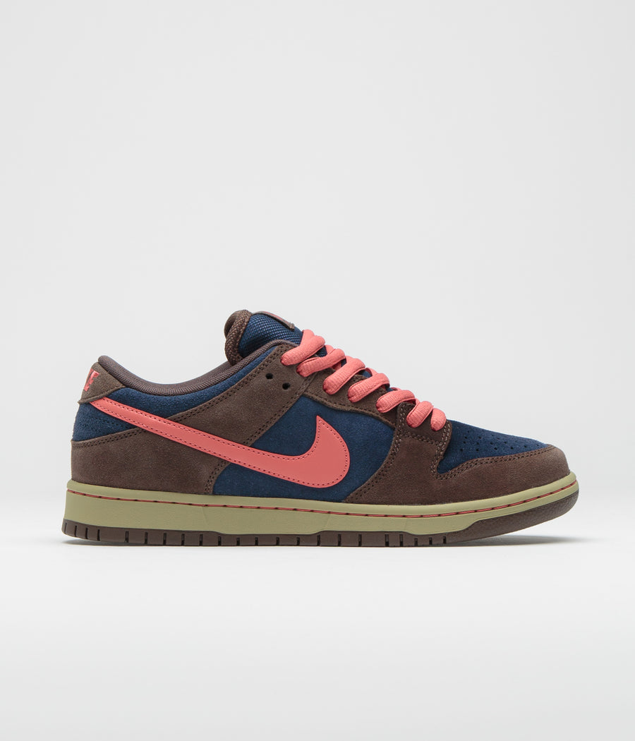 Nike SB Dunk Low Pro Shoes - Baroque Brown / Adobe - Midnight Navy
