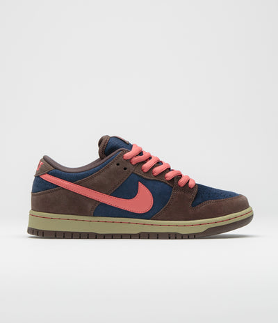 Nike SB Dunk Low Pro Shoes - Baroque Brown / Adobe - Midnight Navy