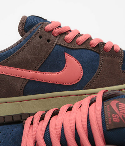 Nike SB Dunk Low Pro Shoes - Baroque Brown / Adobe - Midnight Navy