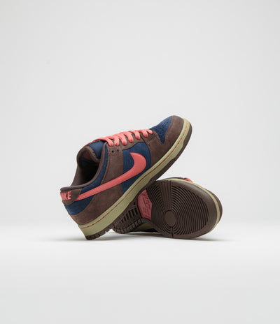 Nike SB Dunk Low Pro Shoes - Baroque Brown / Adobe - Midnight Navy