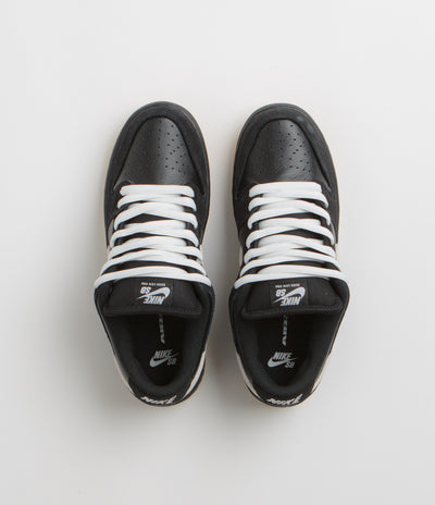 Nike SB Dunk Low Pro Shoes in Black and White and Black - Gum Light Brown - Black