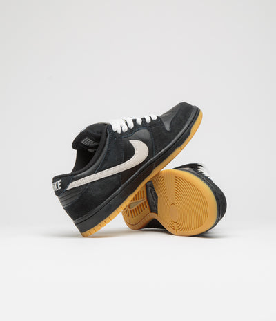 Nike SB Dunk Low Pro Shoes in Black and White and Black - Gum Light Brown - Black