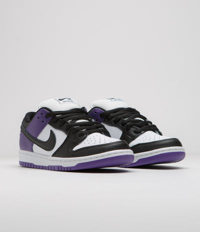 Nike SB Dunk Low Pro Shoes - Court Purple / Black - White - Court Purple