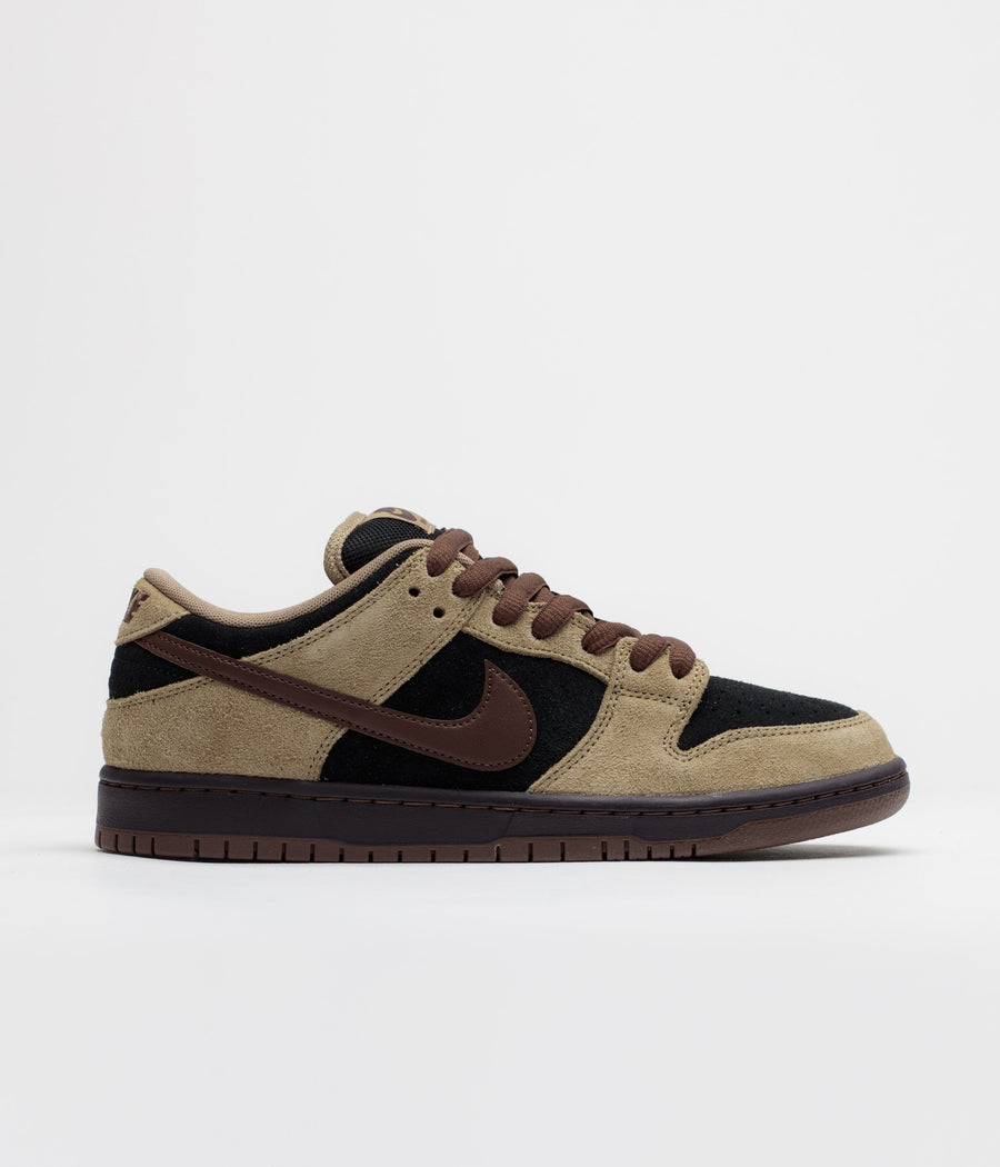 Nike SB Dunk Low Pro Shoes - Filbert / Light Chocolate - Black - Burgundy Ash