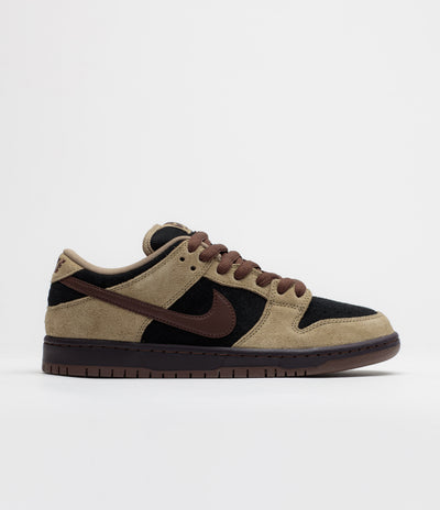 Nike SB Dunk Low Pro Shoes - Filbert / Light Chocolate - Black - Burgundy Ash