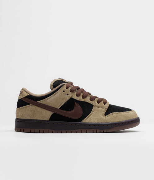 Nike SB Dunk Low Pro Shoes - Filbert / Light Chocolate - Black - Burgundy Ash