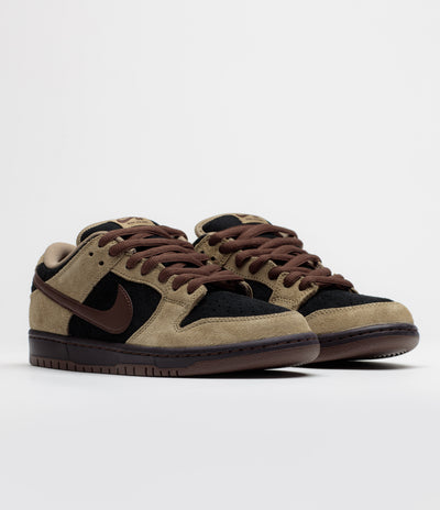 Nike SB Dunk Low Pro Shoes - Filbert / Light Chocolate - Black - Burgundy Ash