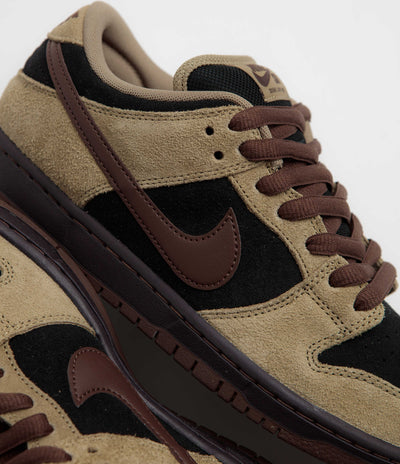 Nike SB Dunk Low Pro Shoes - Filbert / Light Chocolate - Black - Burgundy Ash