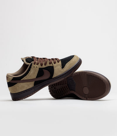 Nike SB Dunk Low Pro Shoes - Filbert / Light Chocolate - Black - Burgundy Ash