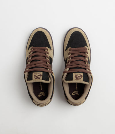 Nike SB Dunk Low Pro Shoes - Filbert / Light Chocolate - Black - Burgundy Ash