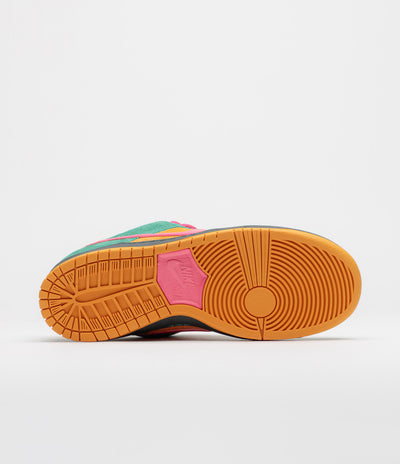 Nike SB Dunk Low Pro Shoes - Green Noise / Watermelon - Light Curry