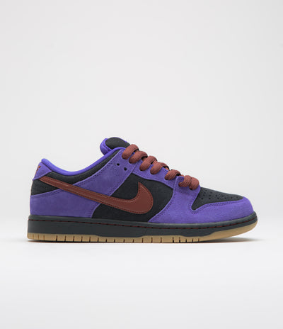 Nike SB Dunk Low Pro Shoes in Persian Violet and Cinnamon and Off Noir