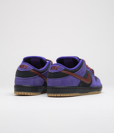 Nike SB Dunk Low Pro Shoes in Persian Violet and Cinnamon and Off Noir