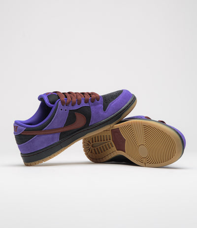 Nike SB Dunk Low Pro Shoes in Persian Violet and Cinnamon and Off Noir