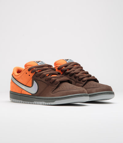 Nike SB Dunk Low Pro 'Muni Fast' Shoes in Safety Orange and Wolf Grey and Baroque Brown