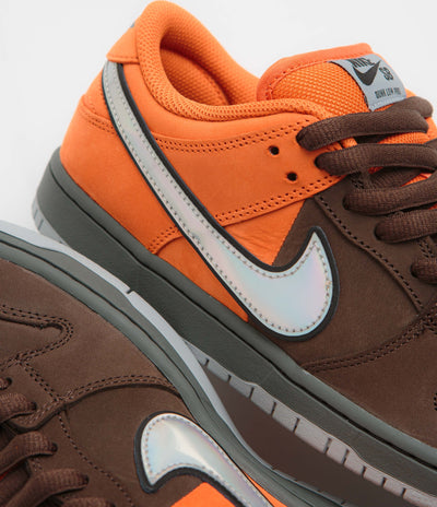 Nike SB Dunk Low Pro 'Muni Fast' Shoes in Safety Orange and Wolf Grey and Baroque Brown