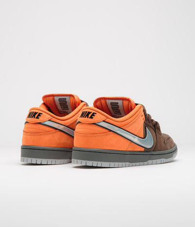 Nike SB Dunk Low Pro 'Muni Fast' Shoes in Safety Orange and Wolf Grey and Baroque Brown