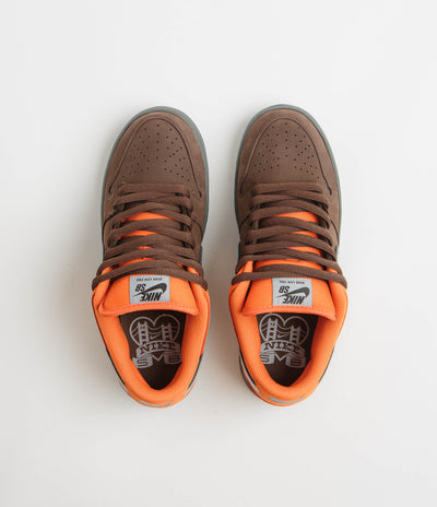 Nike SB Dunk Low Pro 'Muni Fast' Shoes in Safety Orange and Wolf Grey and Baroque Brown