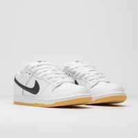 Nike SB Dunk Low Pro Shoes - White / Black - White - Gum Light Brown thumbnail