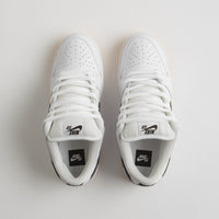 Nike SB Dunk Low Pro Shoes - White / Black - White - Gum Light Brown thumbnail